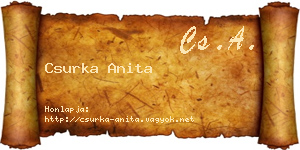Csurka Anita névjegykártya